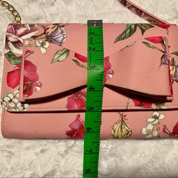 Betsey Johnson Pink Floral Crossbody with Chain - Picture 13 of 16